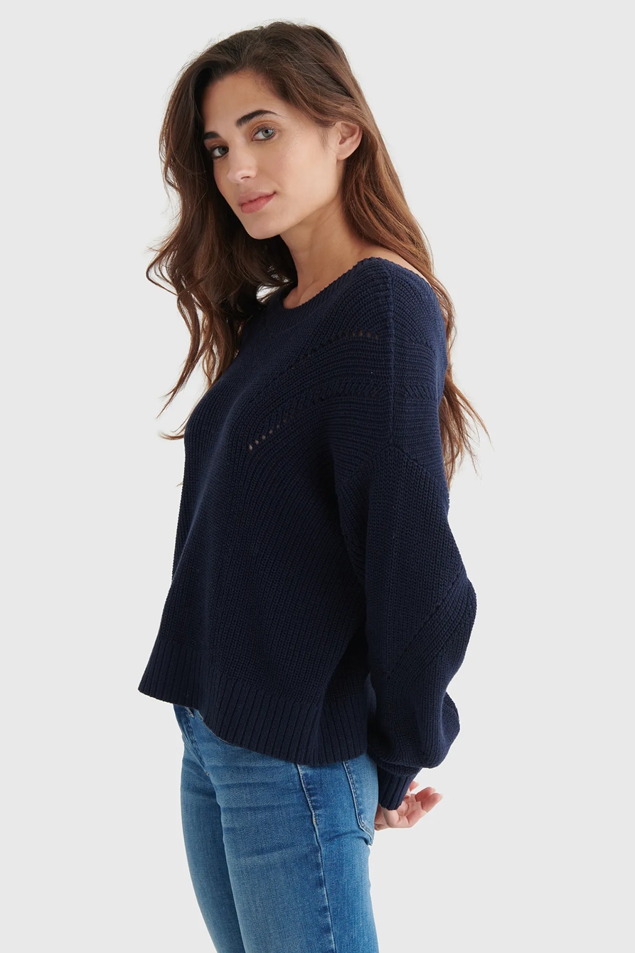 CROPPED RIB-KNIT PULLOVER REVERSIBLE SWEATER, image 3