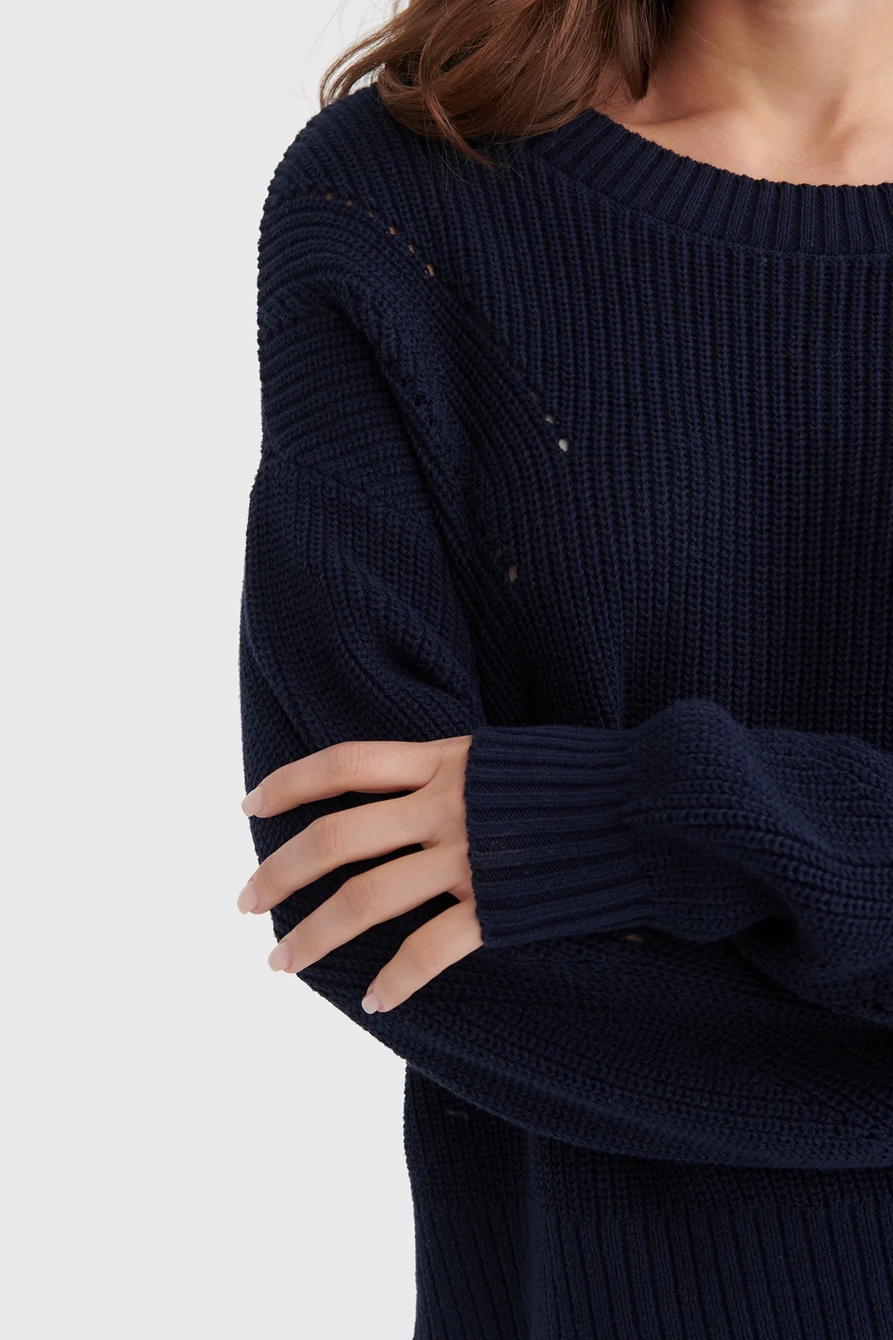 CROPPED RIB-KNIT PULLOVER REVERSIBLE SWEATER, image 4