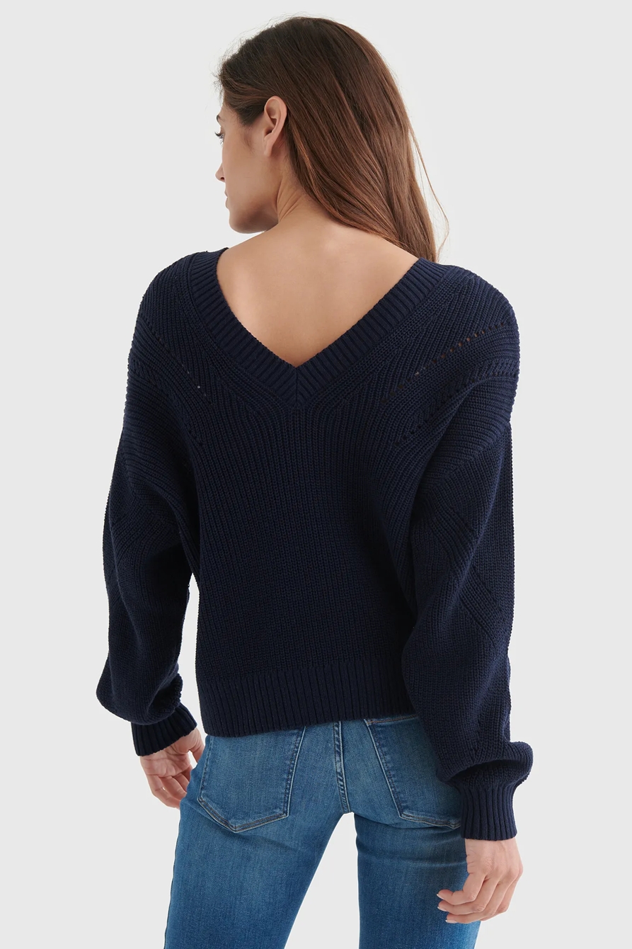 CROPPED RIB-KNIT PULLOVER REVERSIBLE SWEATER, image 5