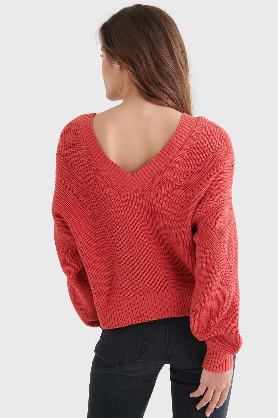CROPPED RIB-KNIT PULLOVER REVERSIBLE SWEATER, image 5
