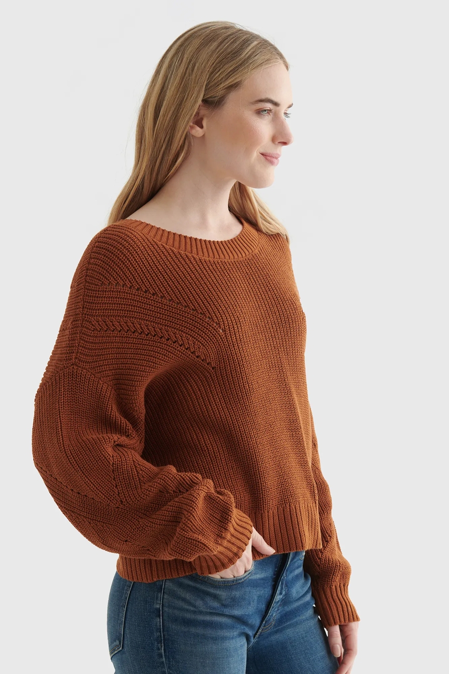 CROPPED RIB-KNIT PULLOVER REVERSIBLE SWEATER, image 3