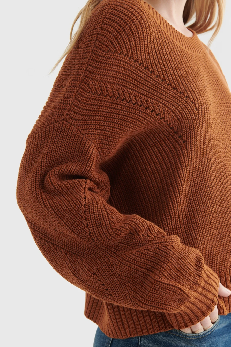 CROPPED RIB-KNIT PULLOVER REVERSIBLE SWEATER, image 4