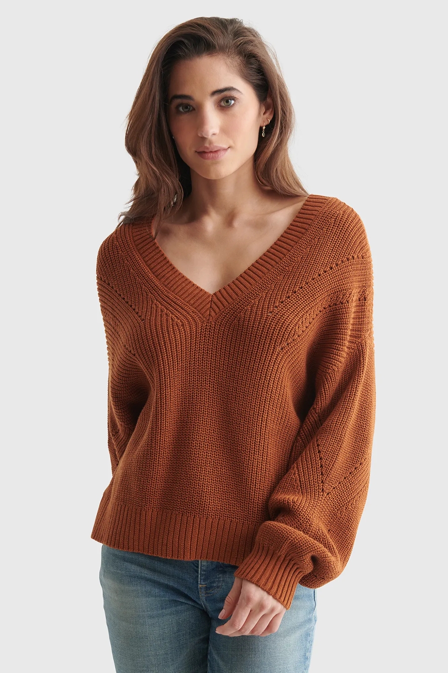 CROPPED RIB-KNIT PULLOVER REVERSIBLE SWEATER, image 6