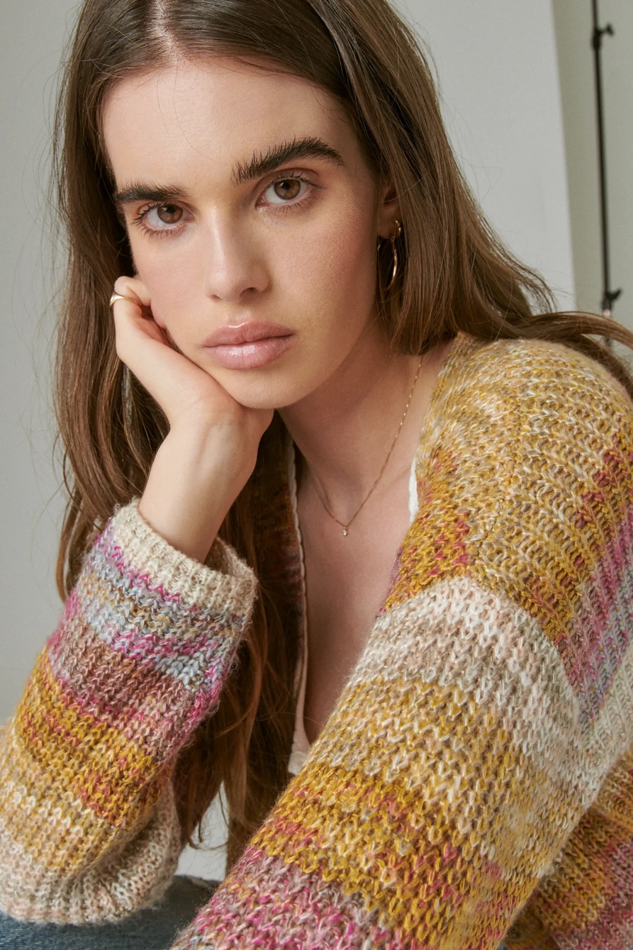 V NECK OMBRE CARDIGAN, image 5