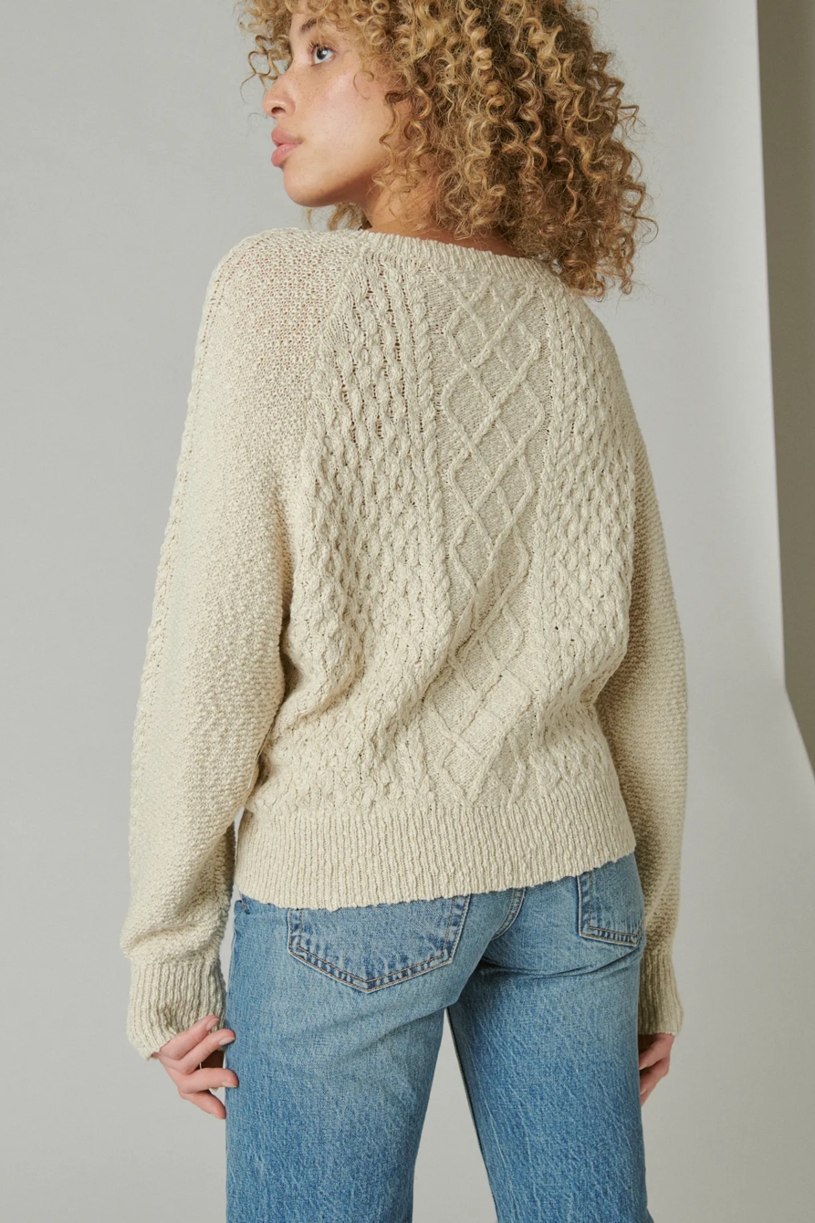 CABLE CREW SWEATER, image 4
