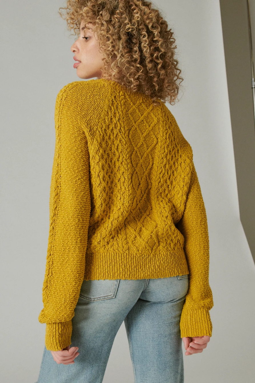 CABLE CREW SWEATER, image 4