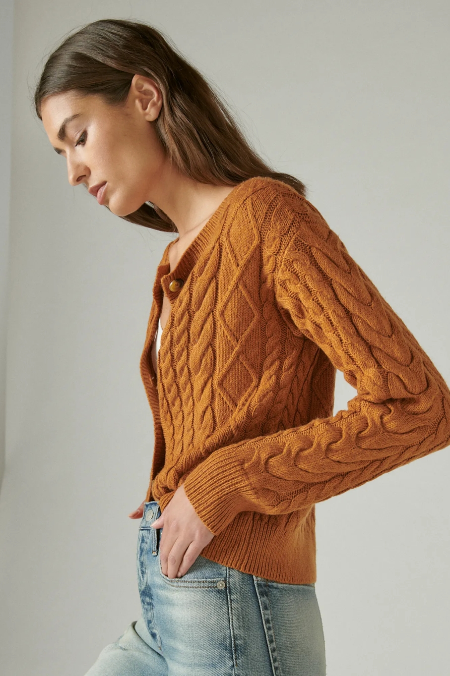 CABLE CARDIGAN TOP, image 3
