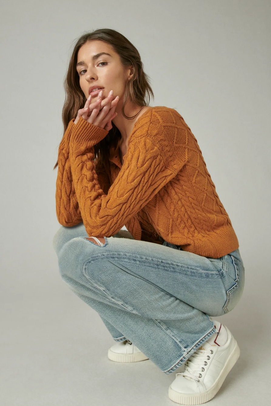 CABLE CARDIGAN TOP, image 6