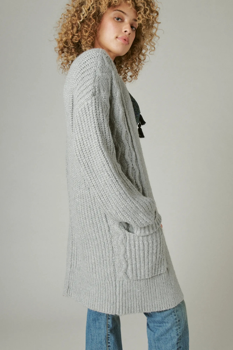 CABLE OPEN CARDIGAN, image 3