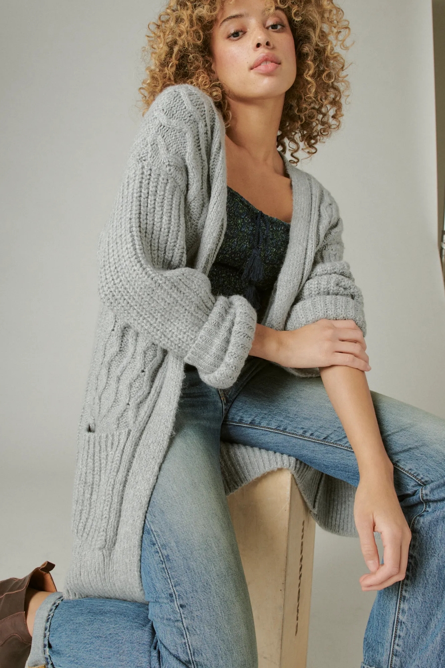 CABLE OPEN CARDIGAN, image 6