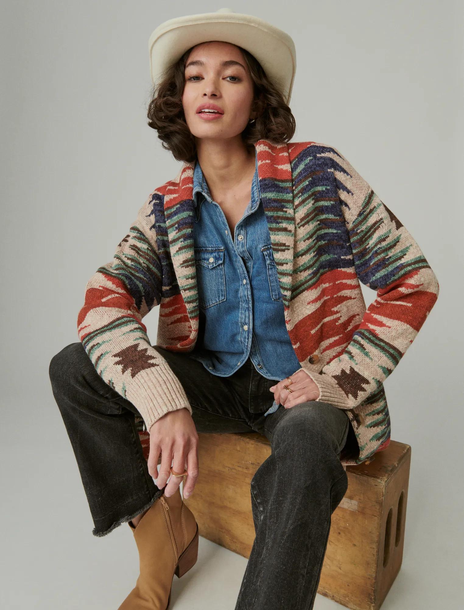 SOUTHWESTERN SWEATER CARDIGAN | Lucky Brand