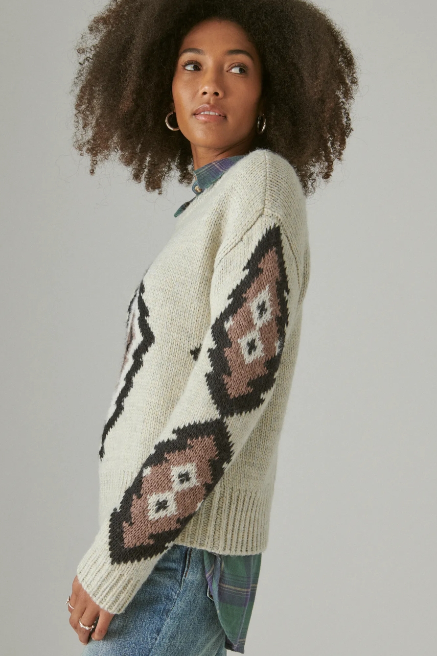 AZTEC CREW SWEATER, image 3