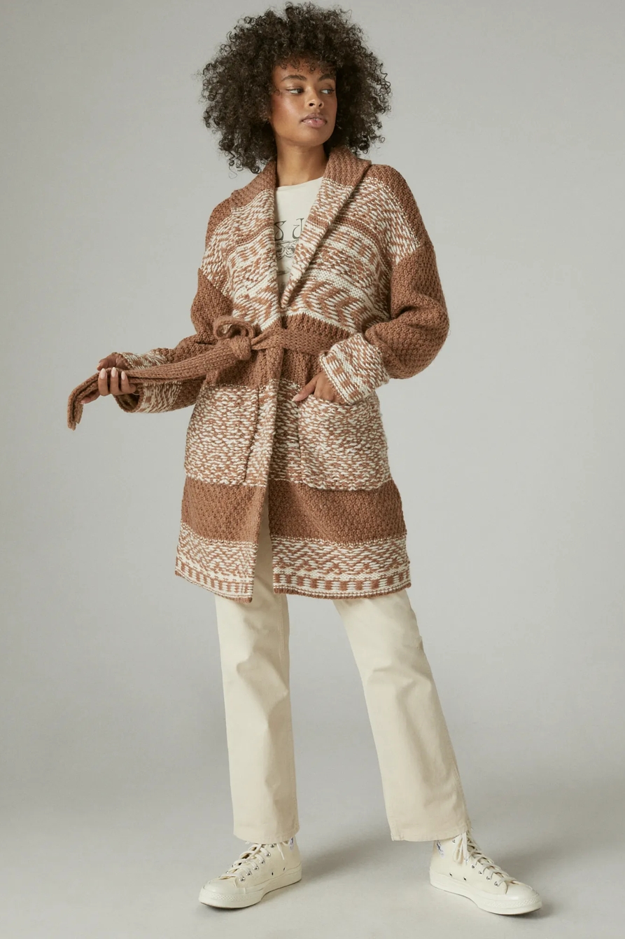 FAIRISLE SWEATER COATIGAN, image 2