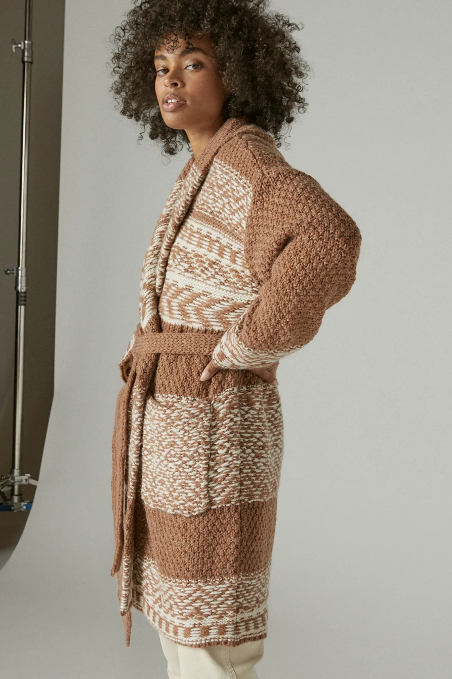 FAIRISLE SWEATER COATIGAN, image 3