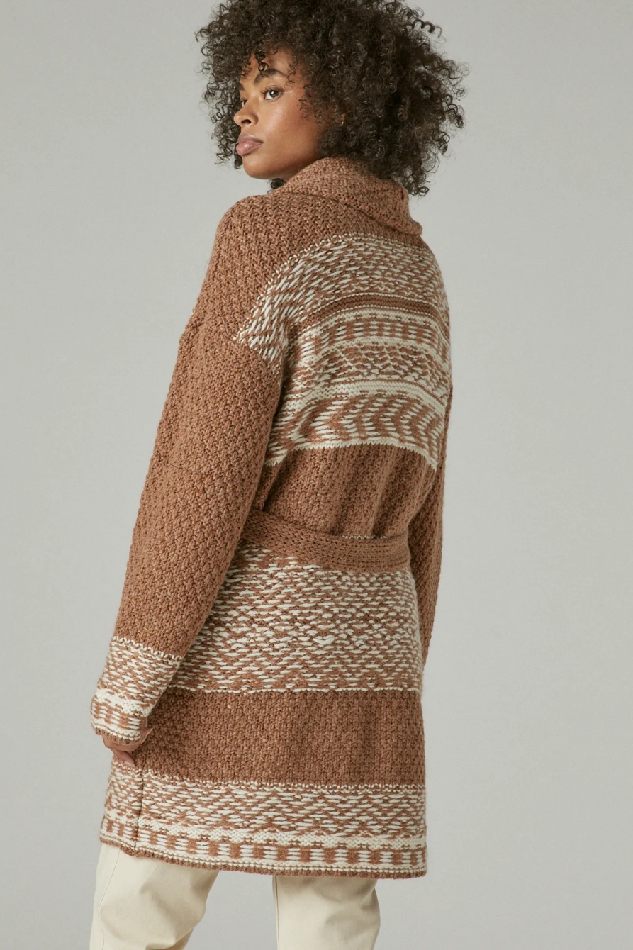 FAIRISLE SWEATER COATIGAN, image 4