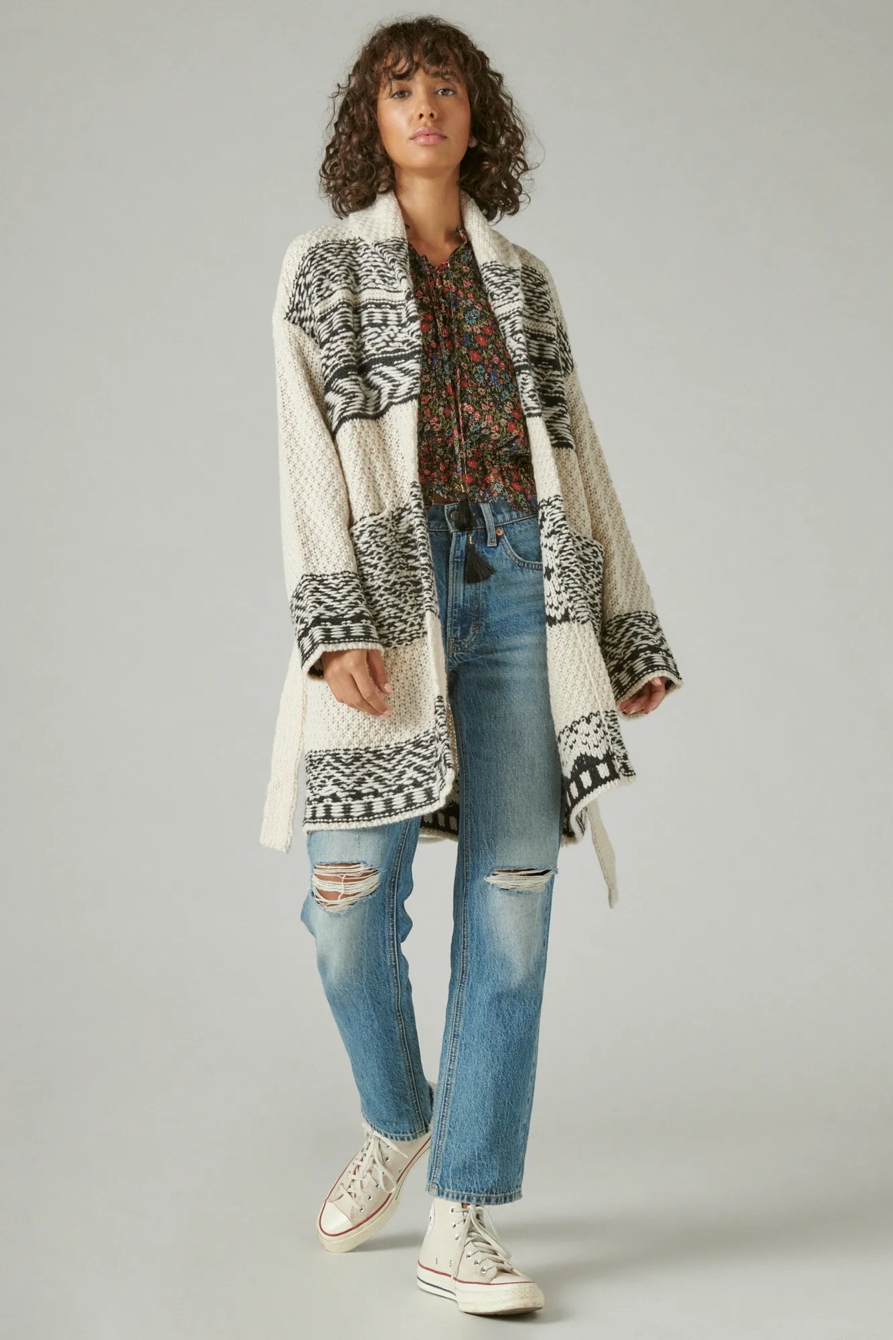 FAIRISLE SWEATER COATIGAN, image 2