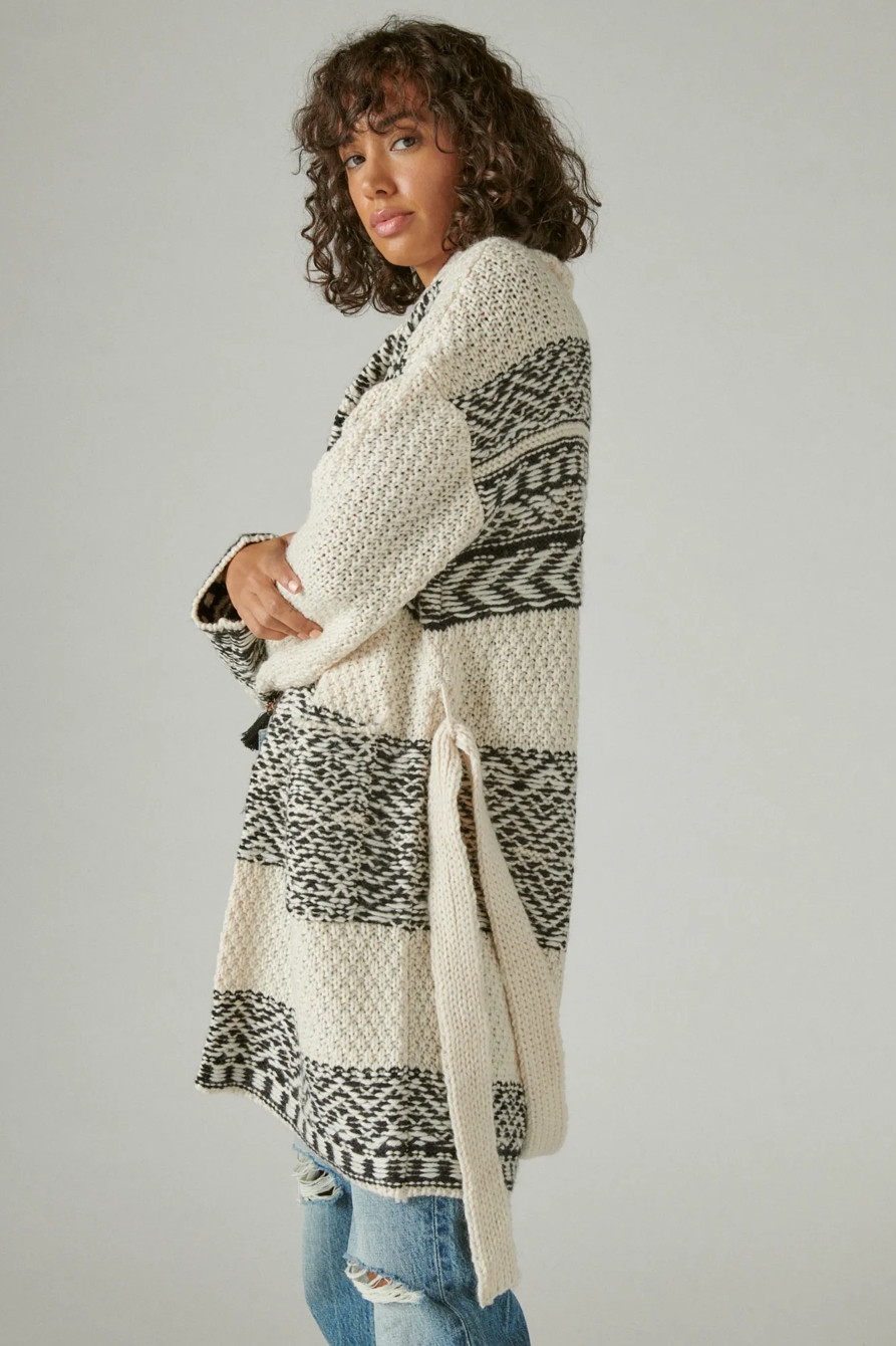 FAIRISLE SWEATER COATIGAN, image 3
