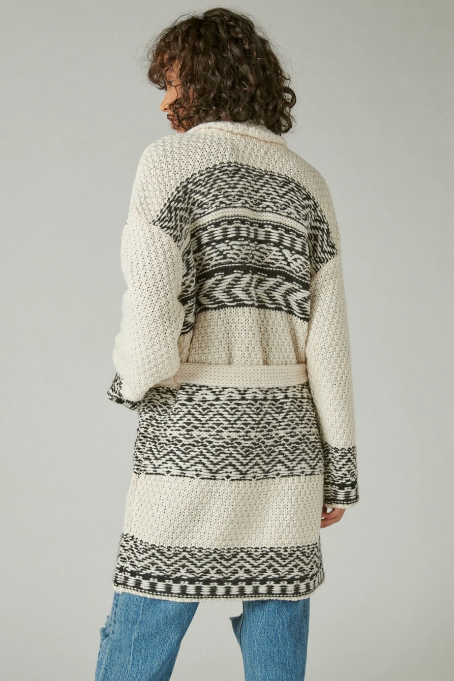 FAIRISLE SWEATER COATIGAN, image 4