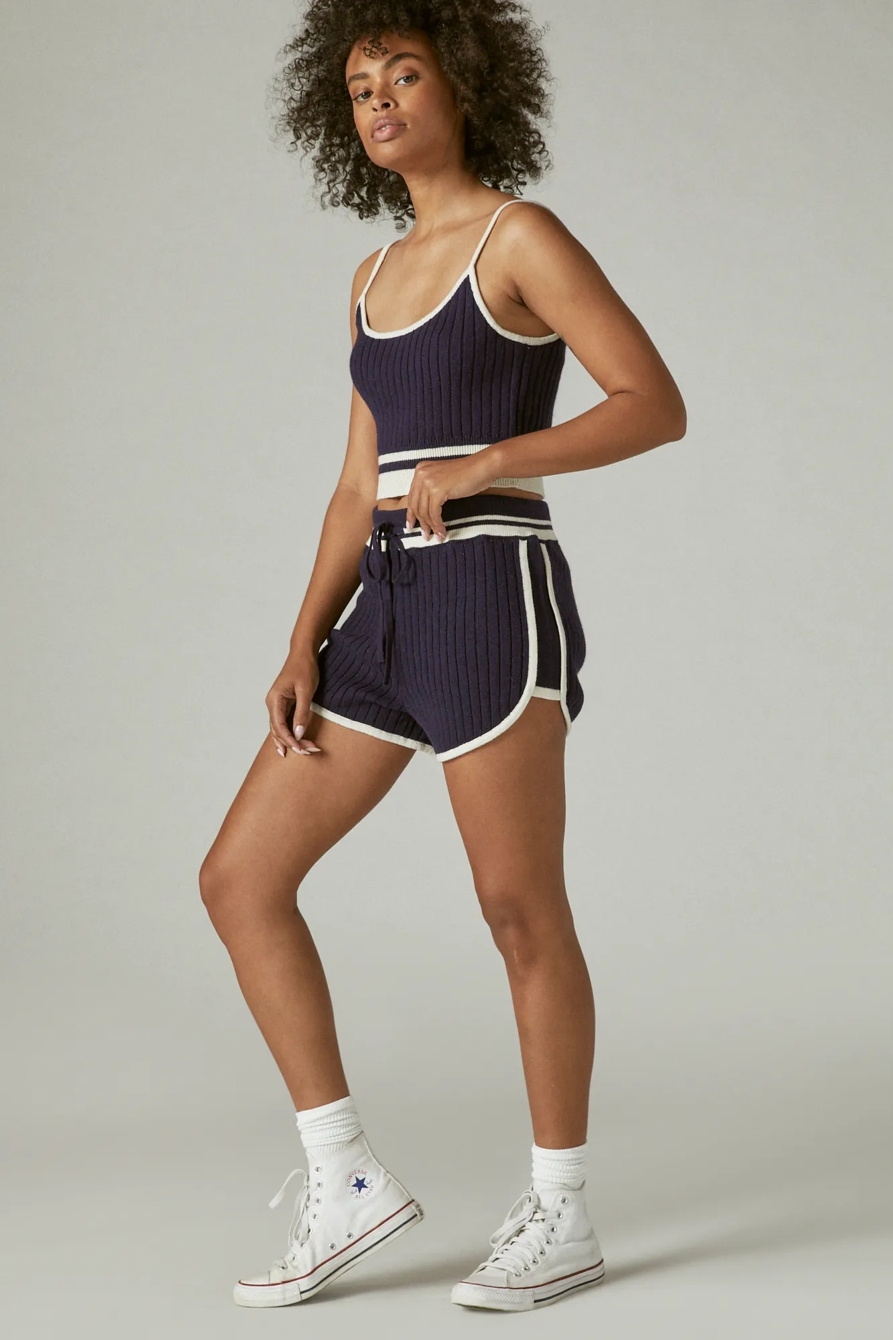 KNIT RIB DOLPHIN SHORT, image 2