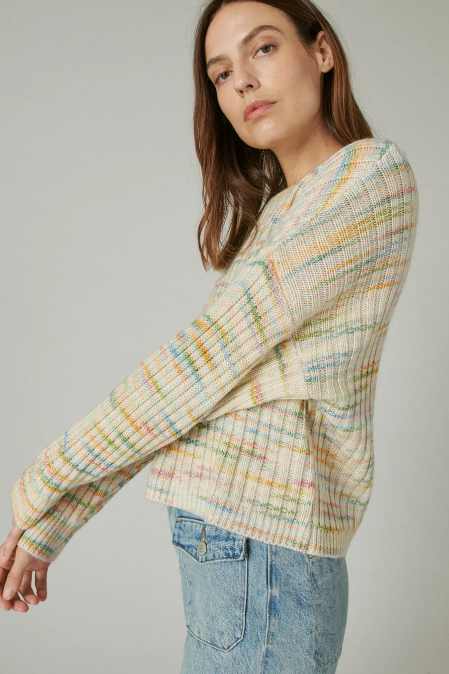 SPACEDYE BOXY SWEATER, image 3