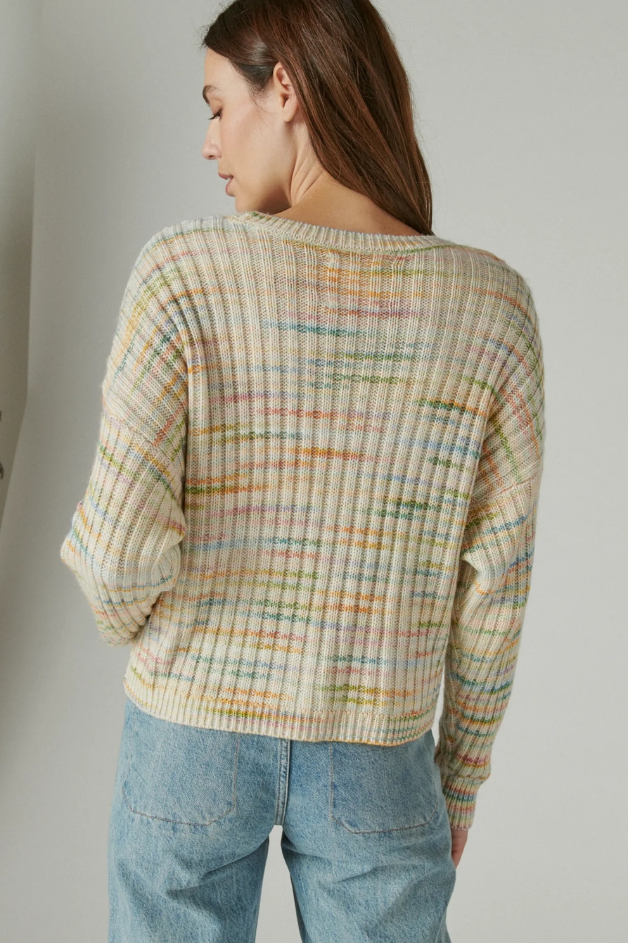 SPACEDYE BOXY SWEATER, image 4