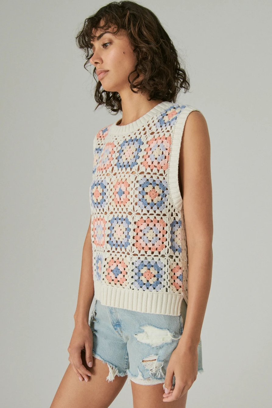 CROCHET GEO SWEATER TANK, image 3