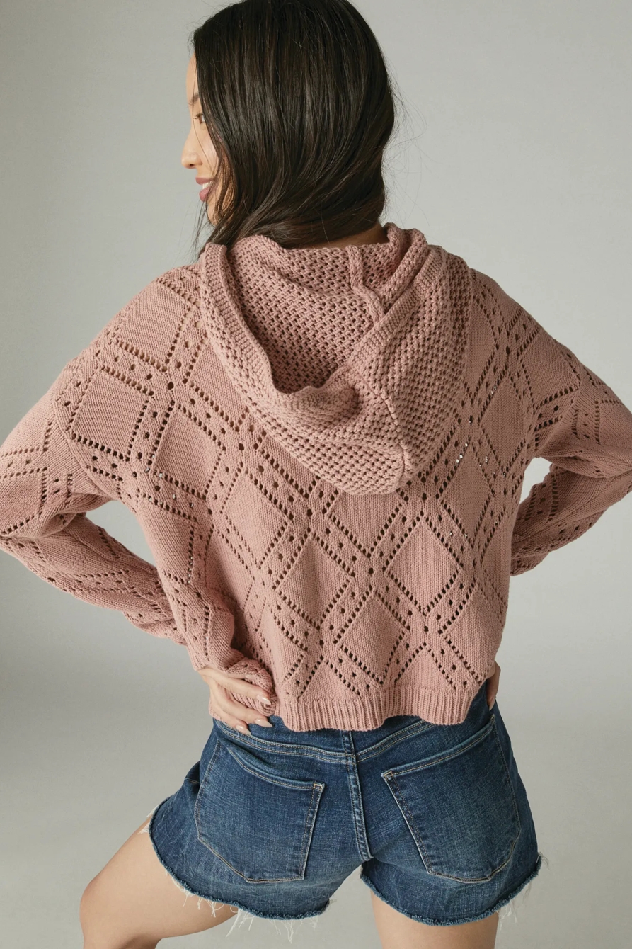 POINTELLE HOODED PULLOVER, image 3
