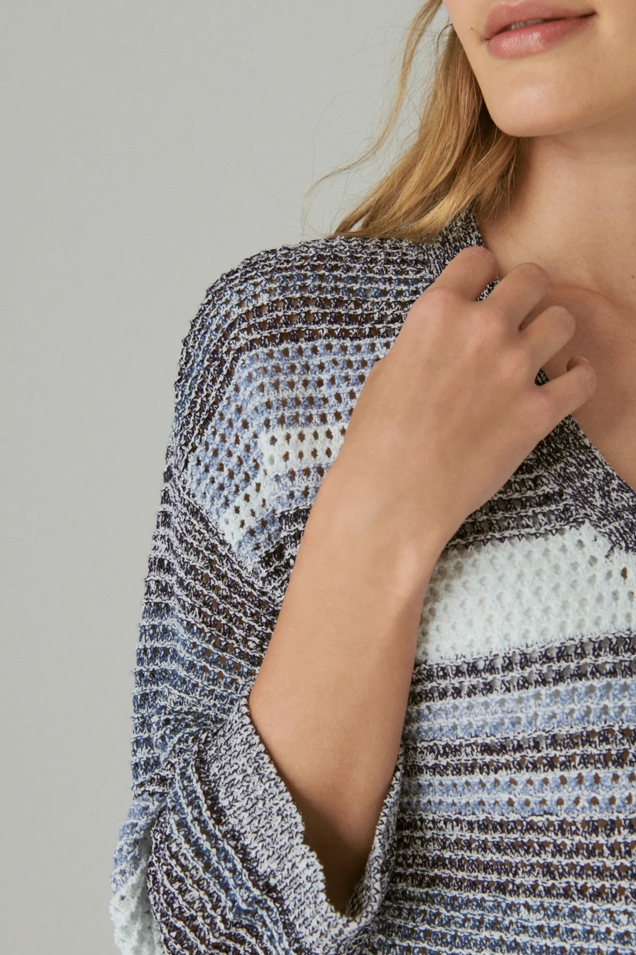 TEXTURED STRIPED OVERSIZED PULLOVER, image 4