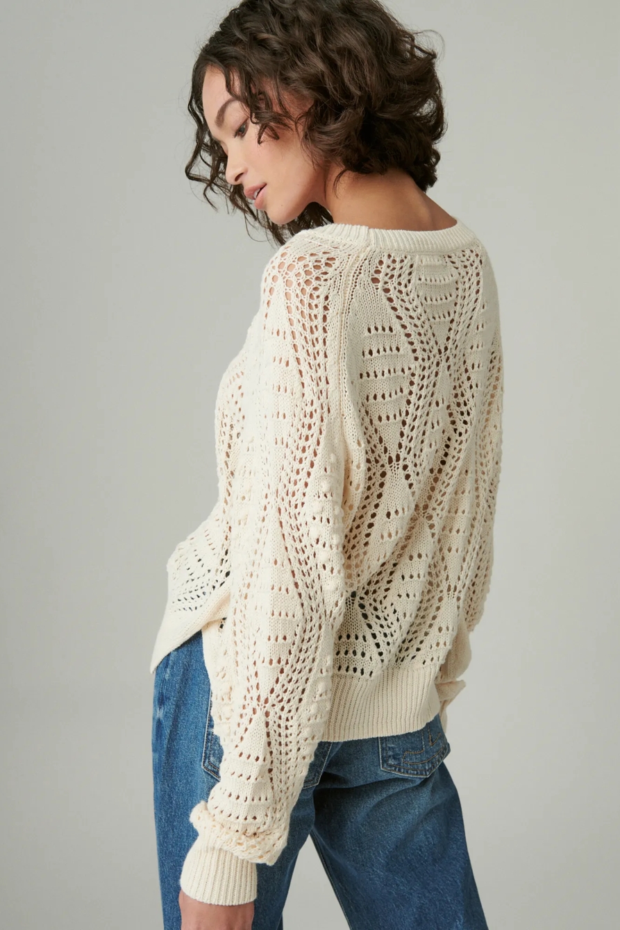 OPEN STITCH PULLOVER SWEATER, image 3