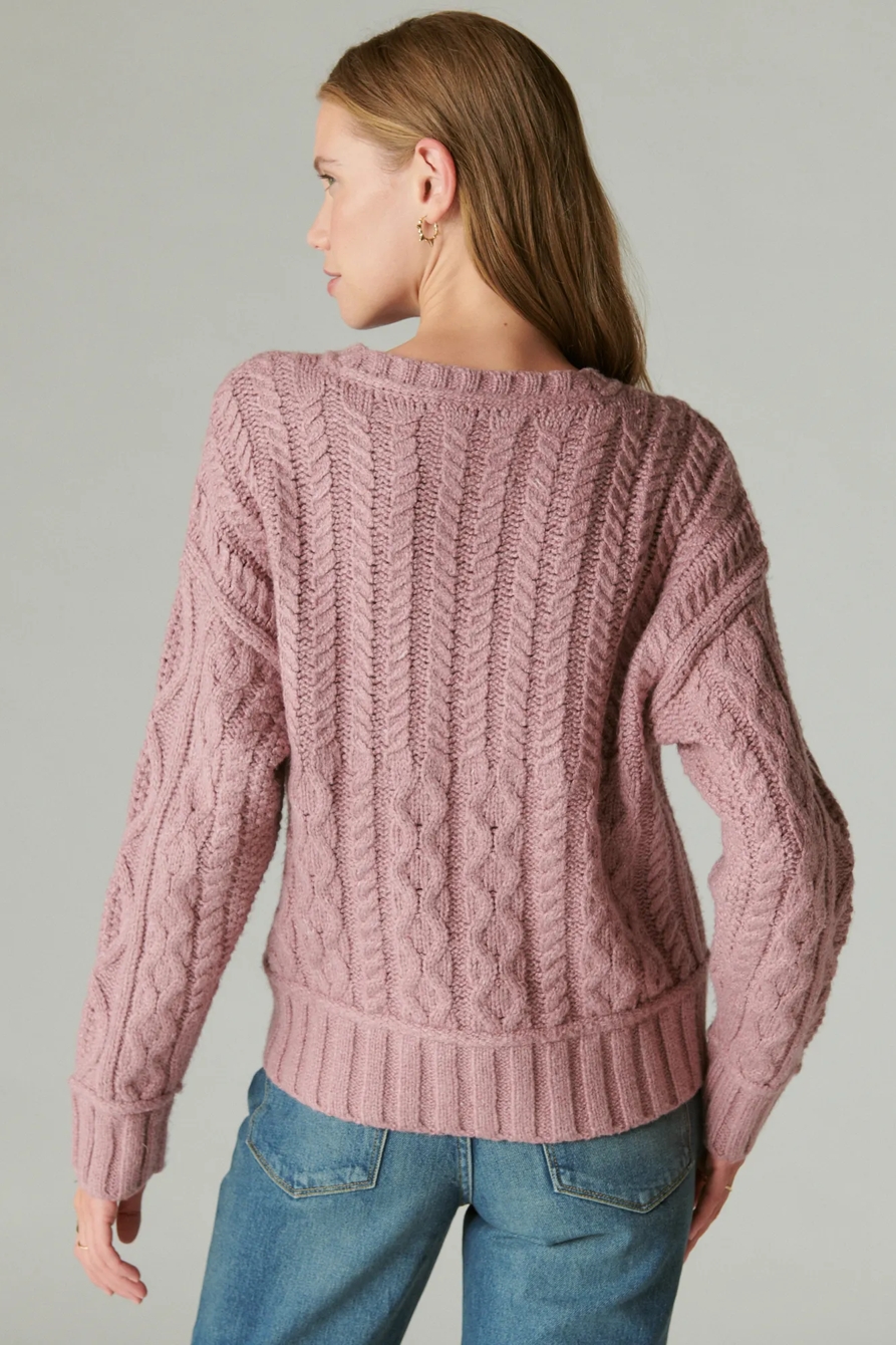 CABLE CREW SWEATER, image 3