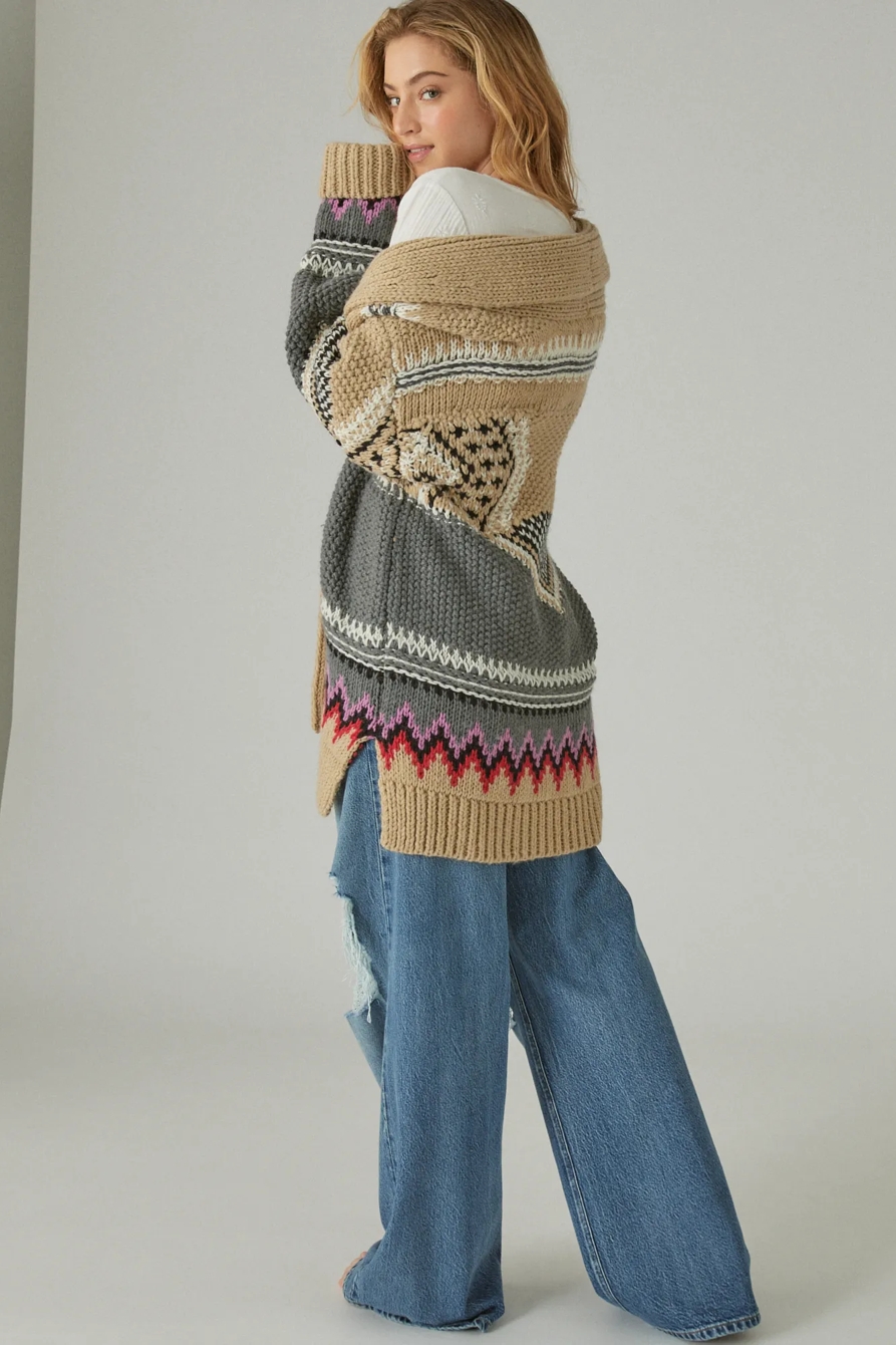 AZTEC SWEATER CARDIGAN, image 3