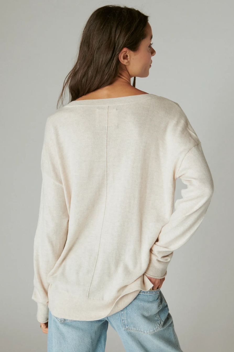 CLOUD SOFT V NECK SWEATER, image 3