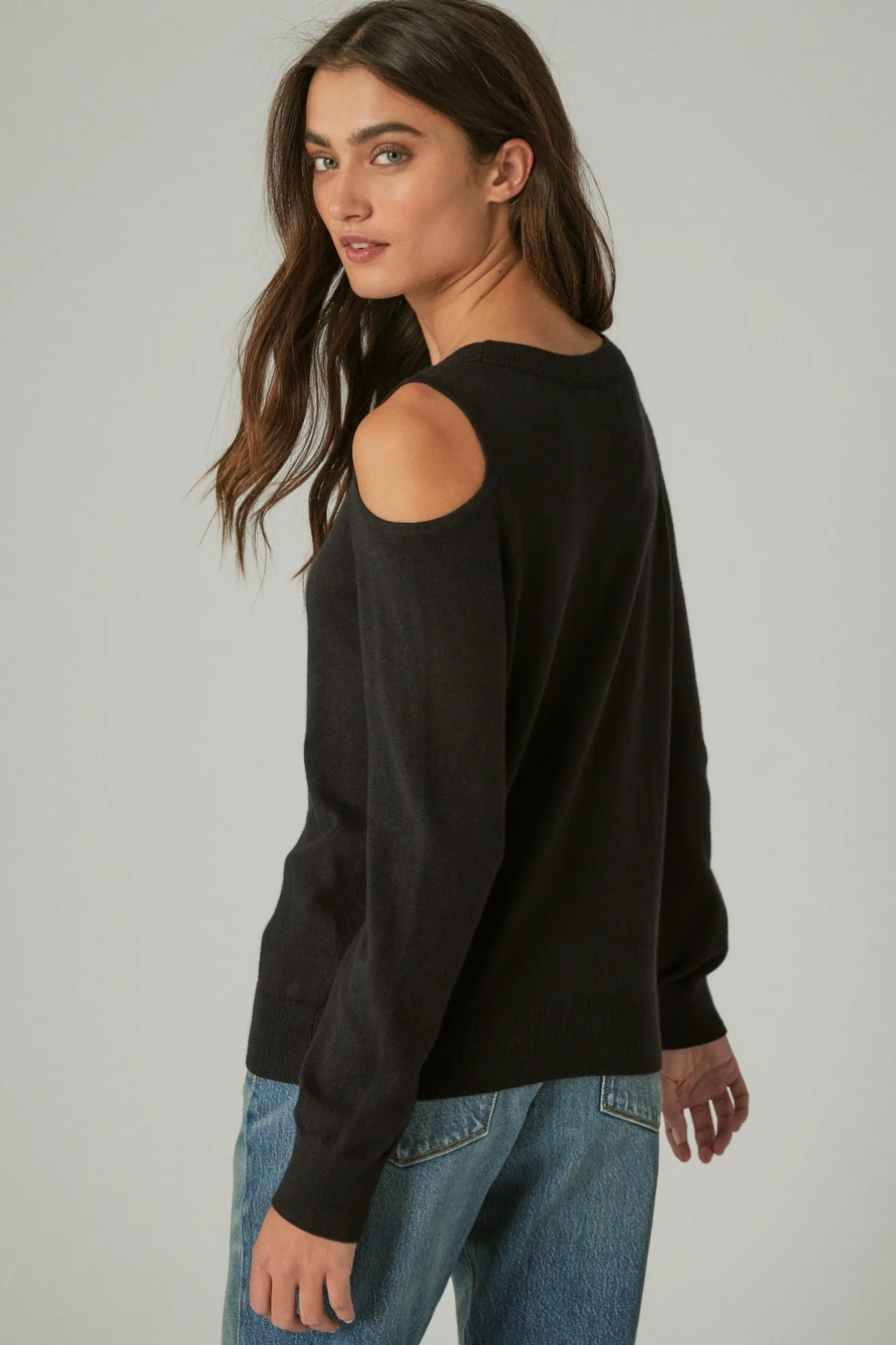 CLOUD SOFT COLD SHOULDER SWEATER, image 4