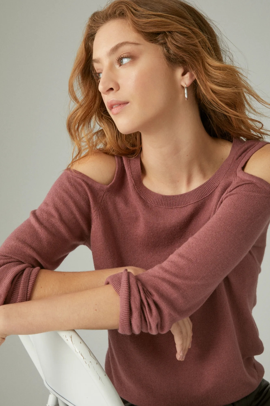 CLOUD SOFT COLD SHOULDER SWEATER, image 2