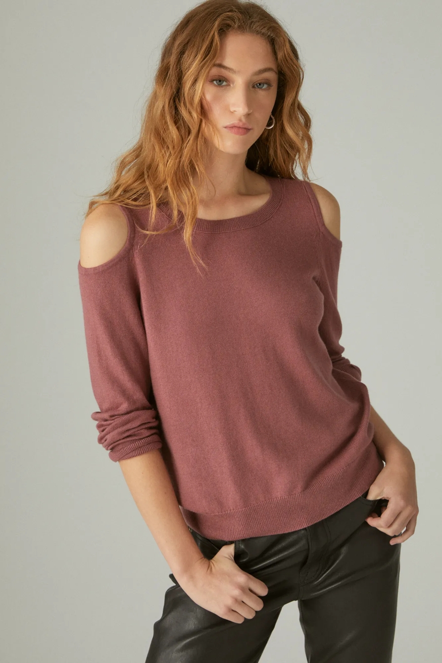CLOUD SOFT COLD SHOULDER SWEATER, image 3