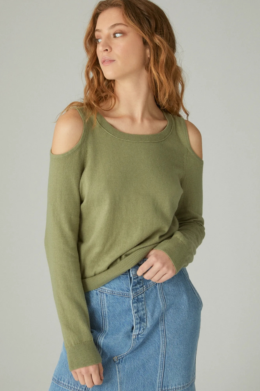 CLOUD SOFT COLD SHOULDER SWEATER, image 2