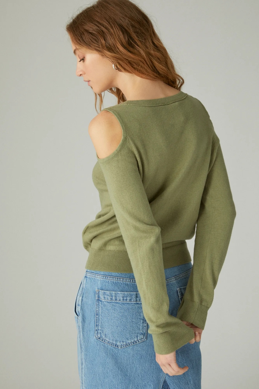 CLOUD SOFT COLD SHOULDER SWEATER, image 3