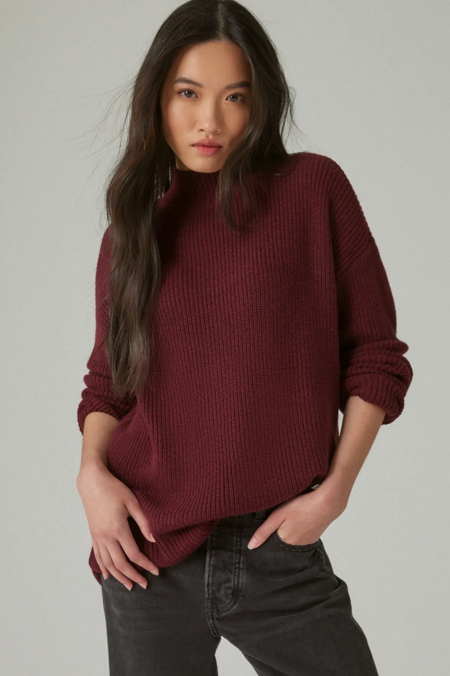 CLOUD SOFT CABLE MOCK NECK TUNIC, image 2
