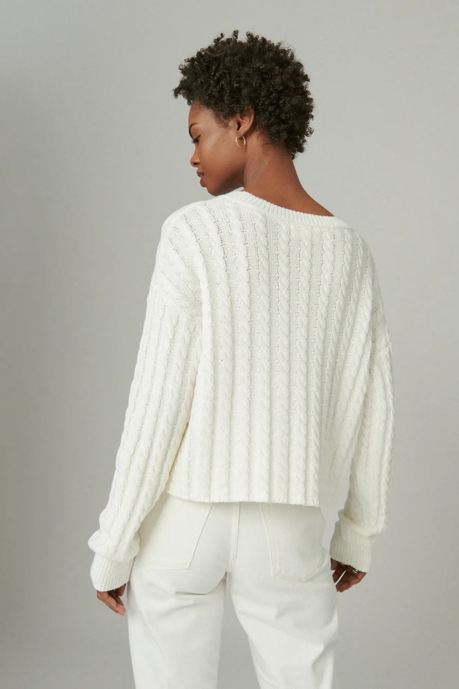 CABLE CREW SWEATER, image 3