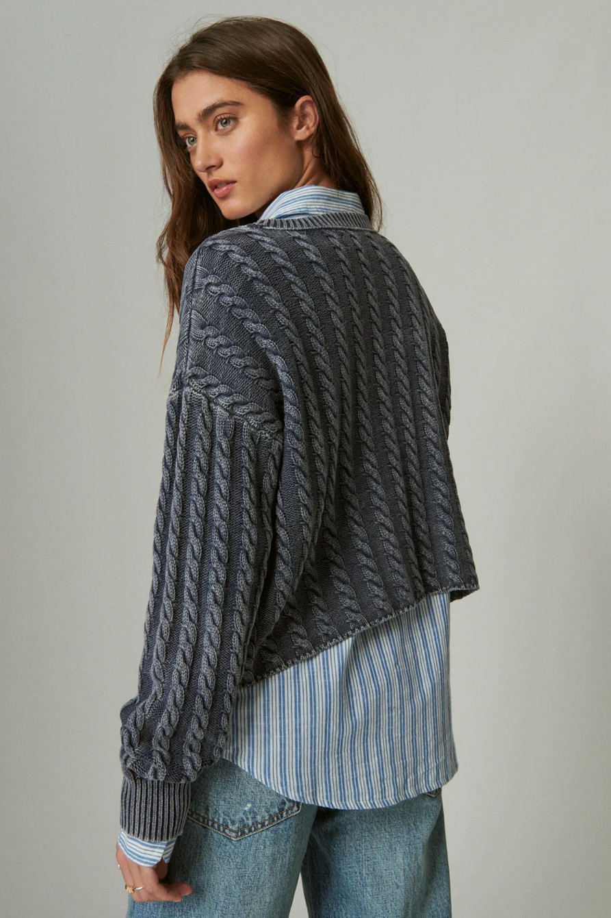 CABLE CREW SWEATER, image 4