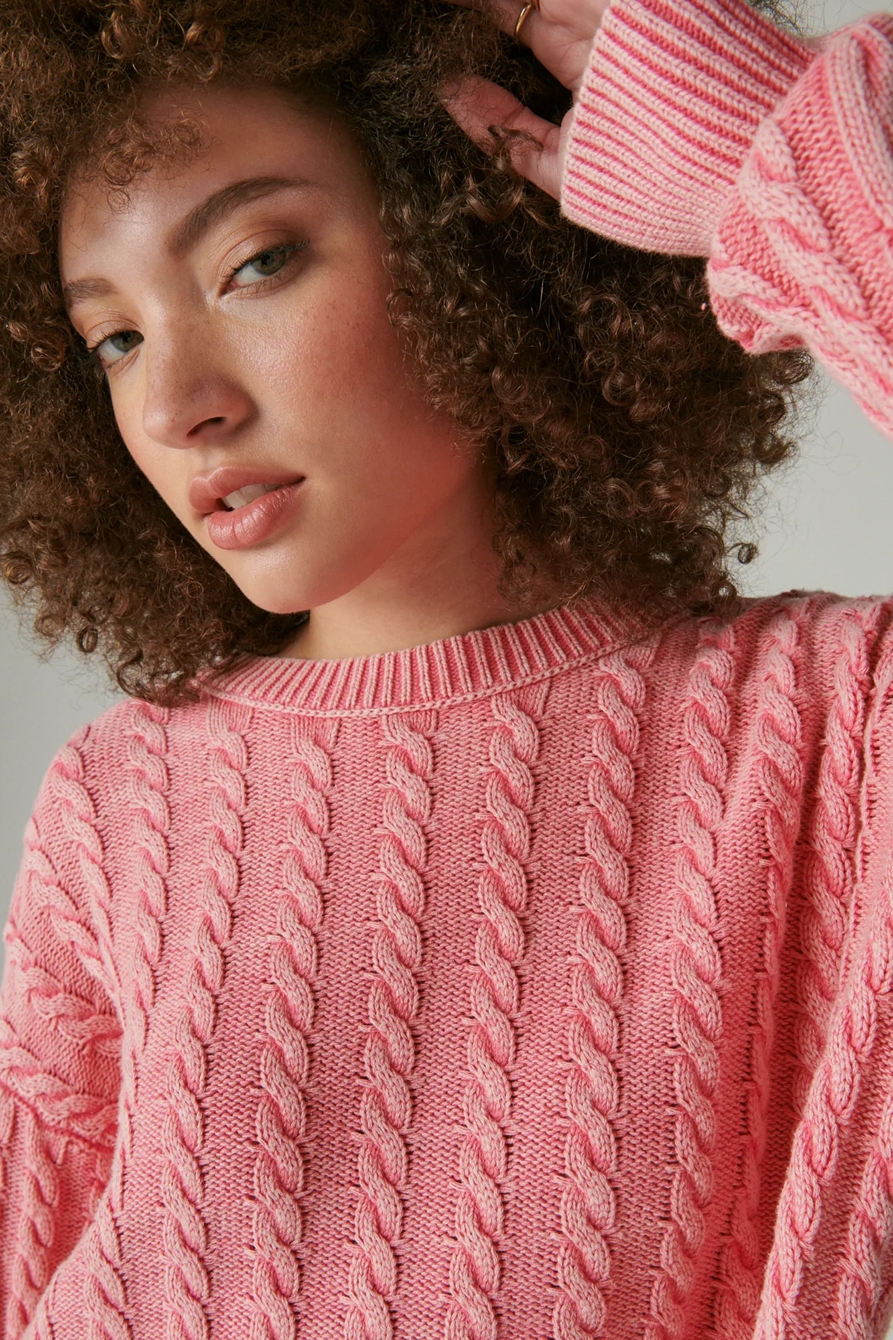 CABLE CREW SWEATER, image 3