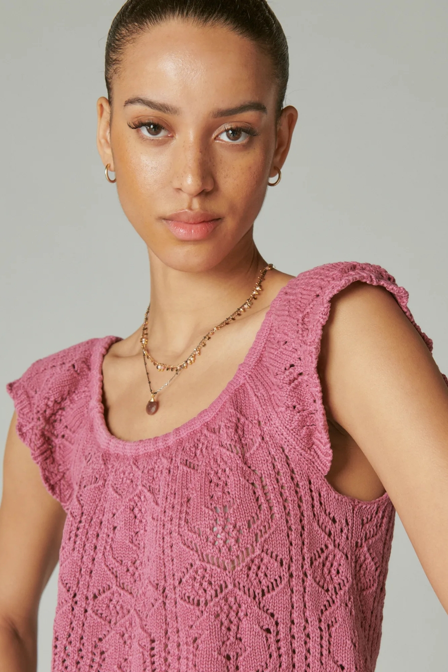 FLUTTER SLEEVE KNIT PULLOVER, image 2