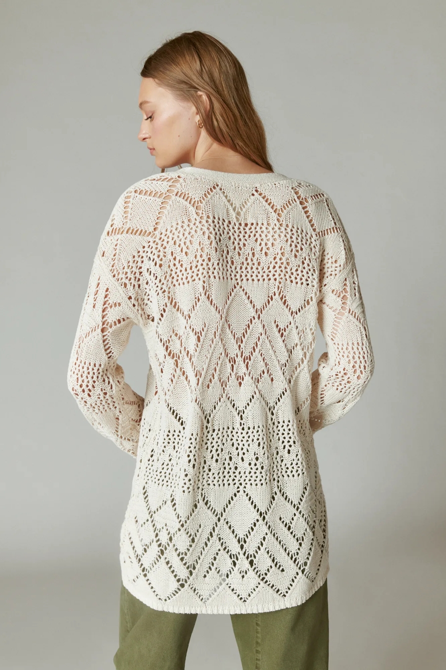 TIE FRONT 3/4 SLEEVE CARDIGAN, image 3