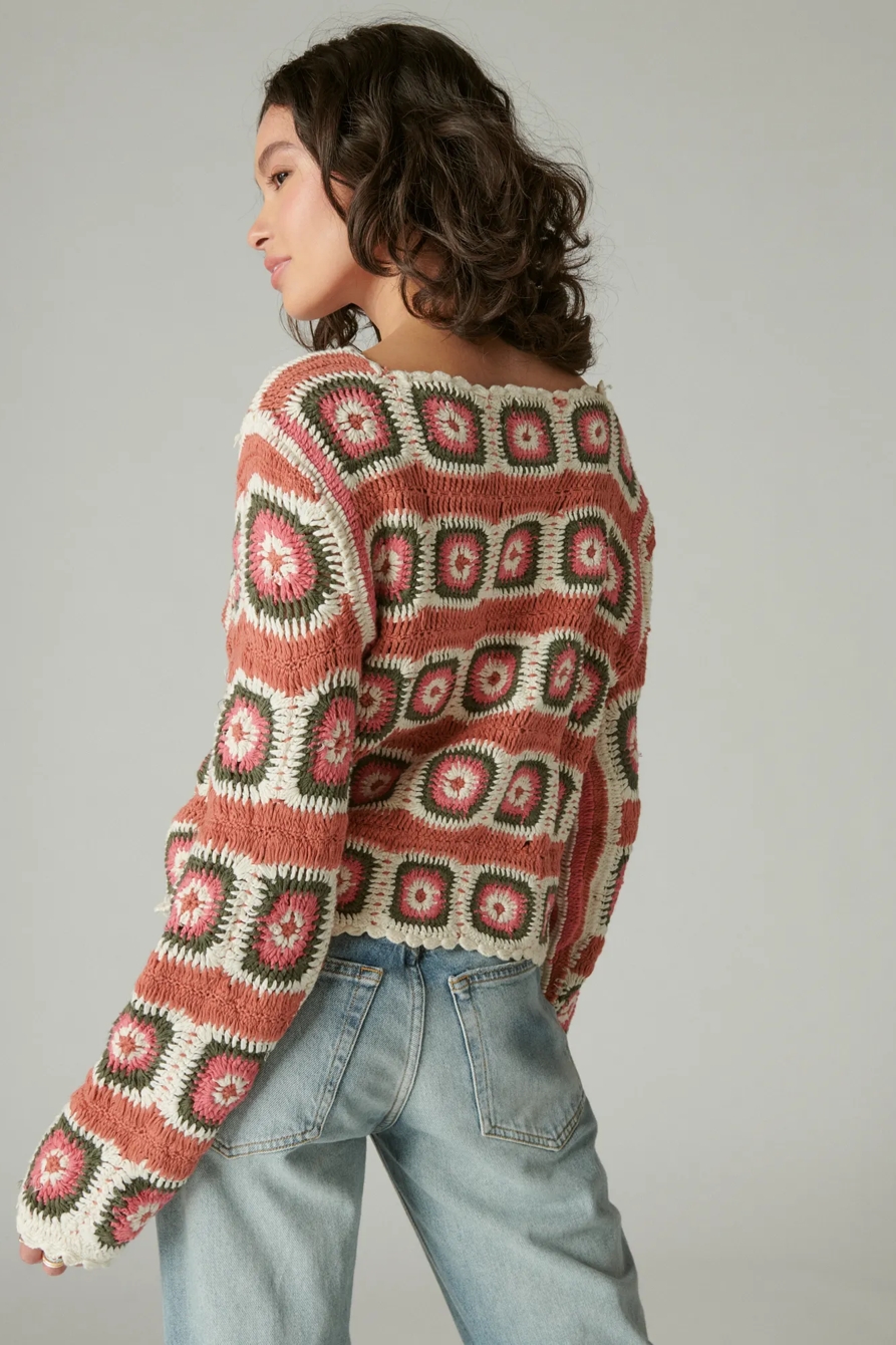 GEO CROCHET CARDIGAN, image 3