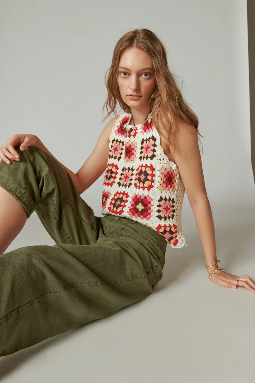 GRANNY SQUARE CROCHET VEST, image 4