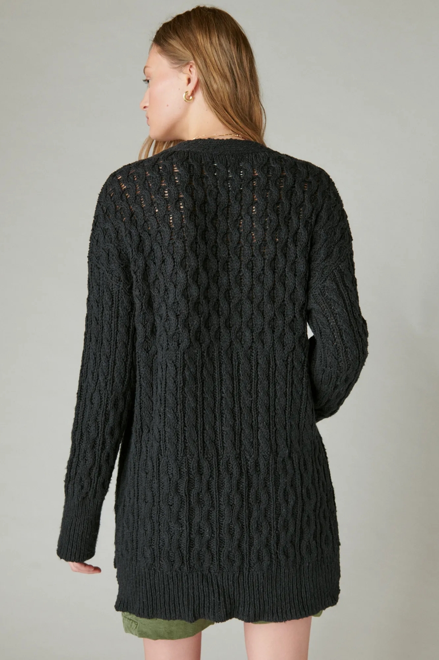 MIXED CABLE CARDIGAN, image 3