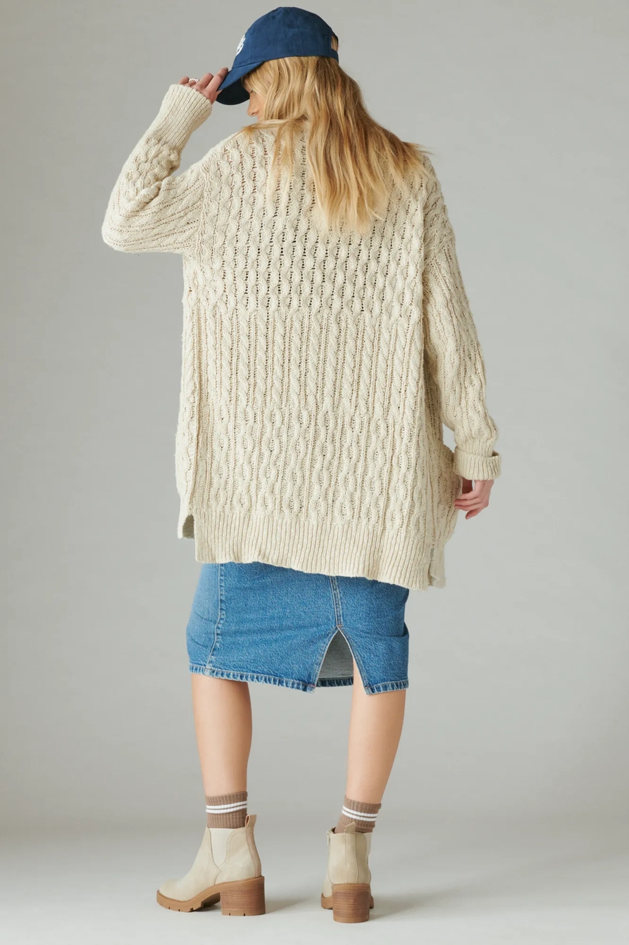 MIXED CABLE CARDIGAN, image 2