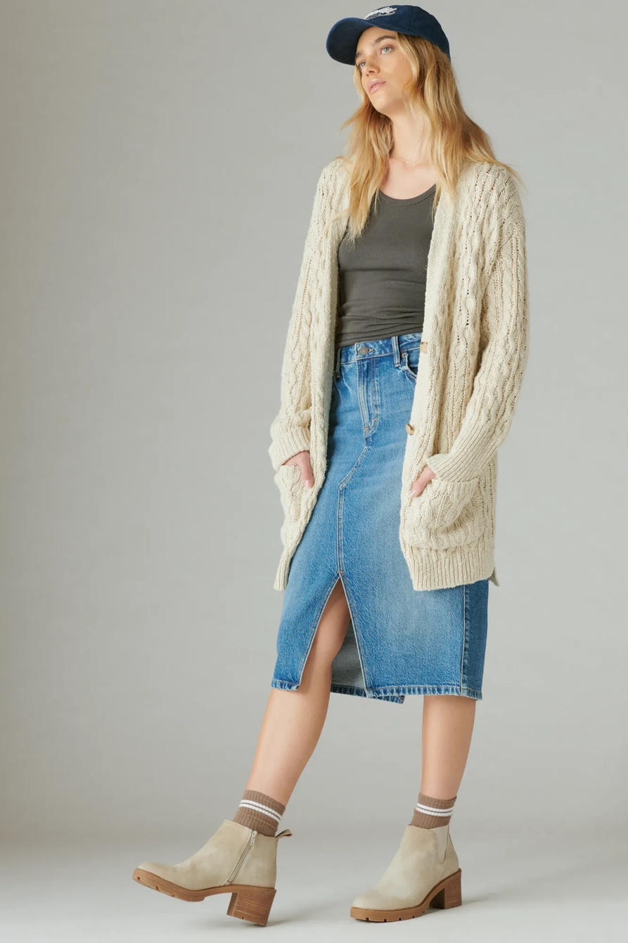 MIXED CABLE CARDIGAN, image 3