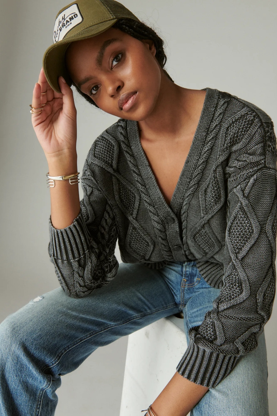 CABLE STITCH CARDIGAN, image 2