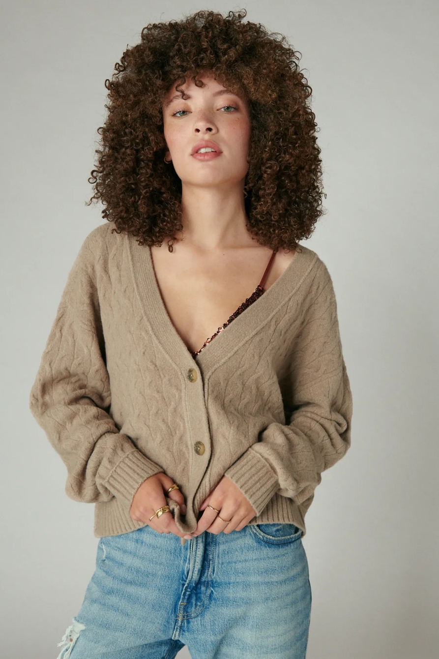 COZY CABLE STITCH CARDIGAN, image 2